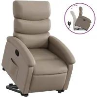 vidaXL Fauteuil relax avec releveur Cappuccino-Brun Similicuir