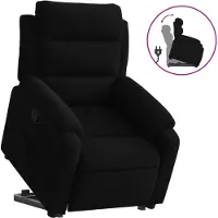vidaXL Fauteuil relax releveur noir velours