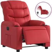 vidaXL Fauteuil Relax Electrique Rouge Similicuir