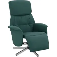 vidaXL Fauteuil relax avec repose-pieds Vert foncé Tissu