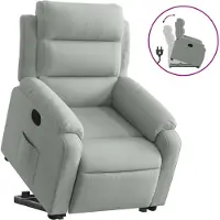 vidaXL Fauteuil relax releveur gris clair velours