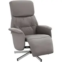 vidaXL Fauteuil relax avec repose-pieds Taupe Tissu