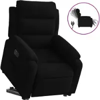 vidaXL Fauteuil relax releveur électrique noir velours