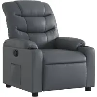 vidaXL Fauteuil relax gris similicuir