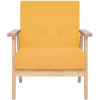 The Living Store Fauteuil jaune tissu