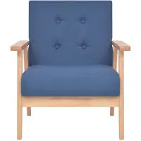 The Living Store fauteuil bleu tissu