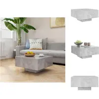 vidaXL Table basse gris béton 60x60x31,5 cm Bois composite - Tables basses