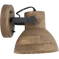 Light & Living Applique murale - marron - Ilanio - bois - spot en saillie - E27 - 3121284 -
