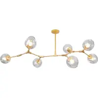 Toolight Lampe Suspendue APP507-7C Gold