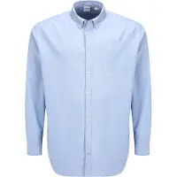 Jack & Jones Oxford Plus Size Long Sleeve Shirt Bleu 3XL Homme