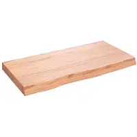 vidaXL Dessus de table marron clair bois chêne massif traité