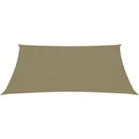 The Living Store Voile d'ombrage Oxford Rectangulaire 2,5x4,5 m Beige
