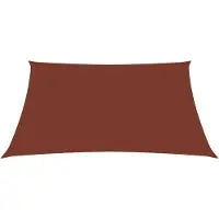 The Living Store Voile d'ombrage Oxford Tissu Rectangulaire 3x4 m Terracotta-Rouge