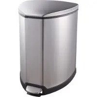 EKO - Grace Poubelle à pédale 25 litres - Acier inoxydable Plastique - Acier inoxydable mat