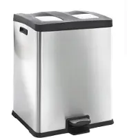 EKO Rejoice Poubelle à pédale 30 + 30 litres