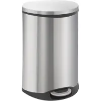 EKO Shell Bin 50 Litres Mat Inox