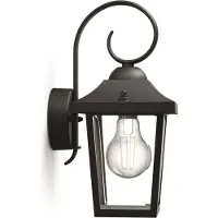 Philips Luminaire Extérieur , Buzzard, dimmable, Noir, Métal, Vintage / rétro