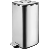 EKO - Regent Poubelle à pédale 20 litres - Acier inoxydable Plastique - Acier inoxydable mat