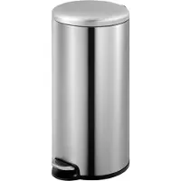 EKO Poubelle à pédale Maggey 30 L Argenté mat