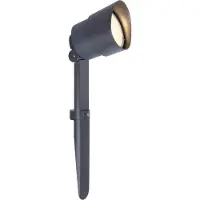Lutec ECO-LIGHT 6609201118 LED Lampe sur pique EXPLORER fonte d'aluminium anthracite IP54 Tête pivotante avec câble d'alimentation