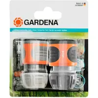 Gardena Pack de 2 raccords Aquastop 18279-20 - Ø 13 mm/ Ø 15mm