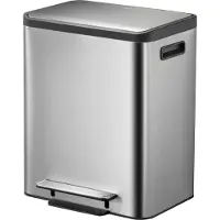 EKO - EcoCasa, poubelle de tri de 30 litres - Acier inoxydable et plastique - Finition mate