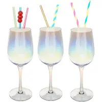 Secret De Gourmet Verre à vin x6 Fantasy 38cl, transparent, Verres à vin, Multicolore, Transparent