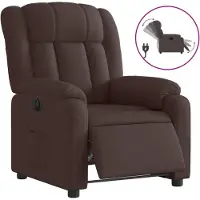 vidaXL Fauteuil relax électrique brun foncé Tissu