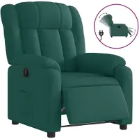 vidaXL Fauteuil relax électrique vert foncé Tissu