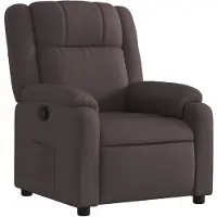 vidaXL Fauteuil relax brun foncé Tissu