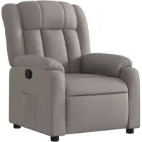 vidaXL Fauteuil relax Taupe Tissu