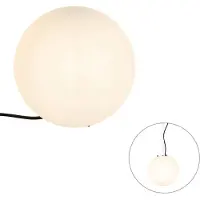 QAZQA Lampe d'extérieur moderne blanche 25 cm IP65 - Nura