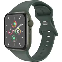 IMoshion Bracelet en silicone⁺ pour Apple Watch | 44/45/46/49 mm - Taille M/L - Olive