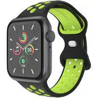 IMoshion Bracelet Sport⁺ en silicone pour Apple Watch | 38/40/41/42 mm - Taille S/M - Black & Yellow