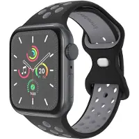 IMoshion Bracelet Sport⁺ en silicone pour Apple Watch | 44/45/46/49 mm - Taille M/L - Black / Grey
