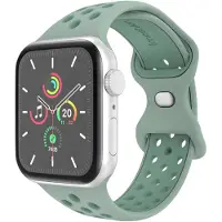 IMoshion Bracelet Silicone Sport pour Apple Watch | 44/45/46/49 mm - Taille S/M - Vert clair et vert