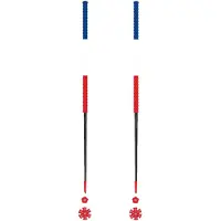 Les batons d'Alain - Bâtons de ski de randonnée - France - Taille 115 cm - Bleu