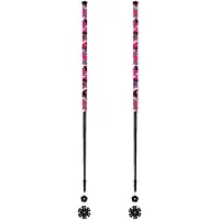 Les batons d'Alain - Bâtons de ski de randonnée - Camo Rose - Taille 105 cm