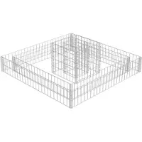 vidaXL Bac à plantes en gabion Fil de fer galvanisé