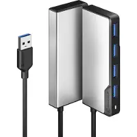 Alogic UAFUUA-SGR USB-A HUB 4 en 1 space grau