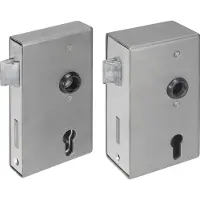 AMF Schlosskasten 140U Ausführung: mit, silber, 8mm; lxbxh: 94,5mm x 40mm x