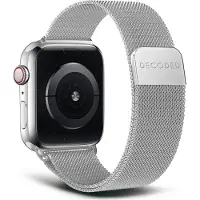 Decoded Bracelet de traction milanais 42/44/45mm Titane (22 mm, 44 mm, 45 mm, 46 mm, 49 mm, Acier inoxydable, Acier inoxydable), Sangles de montre, Blanc, Argent