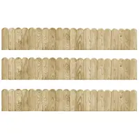 vidaXL Bordure de parterre 3 pcs. 120 cm Bois de pin imprégné