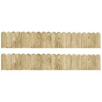 vidaXL Bordure de parterre 2 pcs. 120 cm Bois de pin imprégné
