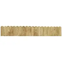 vidaXL Bordure de parterre Vert 120 cm Bois de pin imprégné