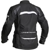 Lindstrands Veste textile imperméable pour moto Transtrand, noir/blanc, 54