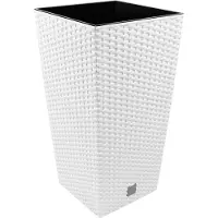 Prosperplast Rato 11,4l Pot Avec Insert 20 X 20 X 37,6 Cm Blanc