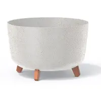 Prosperplast Pot À Fleurs Gracia Standard Eco Wood Dgrl400w-S433w Couleur Eco Blanc, 21,5l