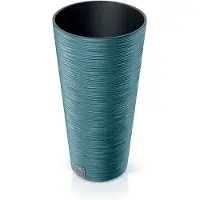 Prosperplast Pot De Fleurs - - Furu - 7,5 L - Bleu Scandinave - Rond Avec Réservoir D'eau