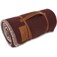 Petromax Couverture en laine 150x200cm, Couverture, Rouge foncé/Brun
